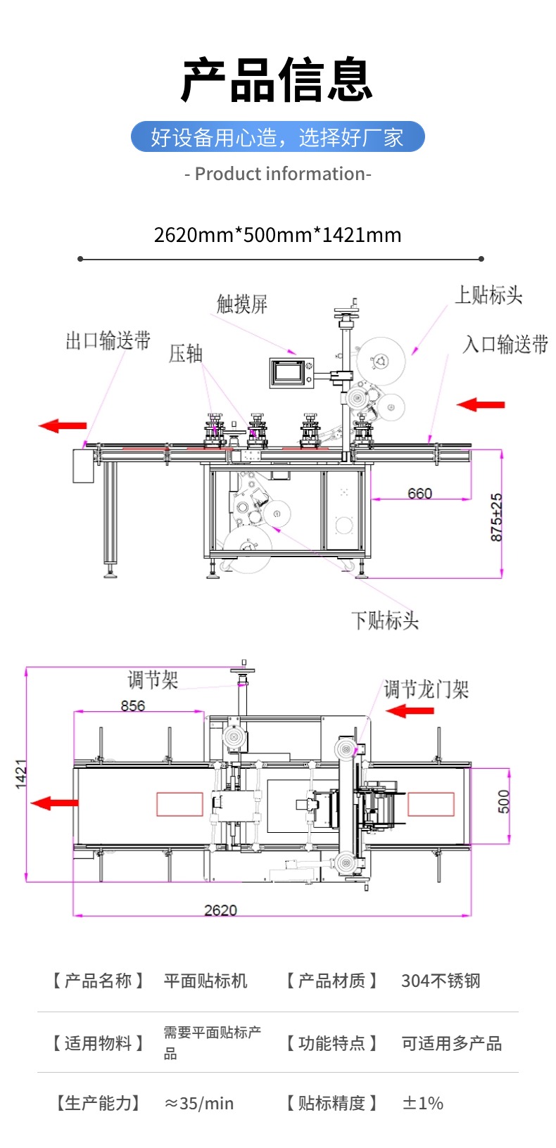 砧板礼盒纸盒全自动上下平面贴标机